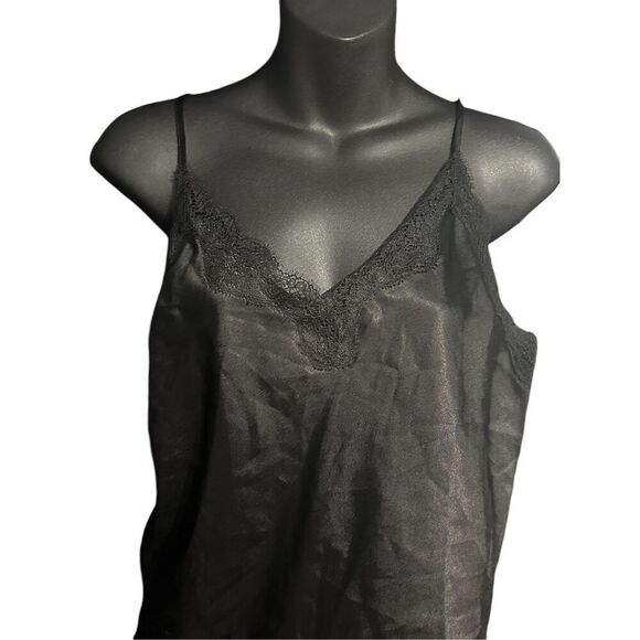 Beautiful Vintage Victoria's Secret Lingerie Slip top Black Lace size medium S - Picture 2 of 5